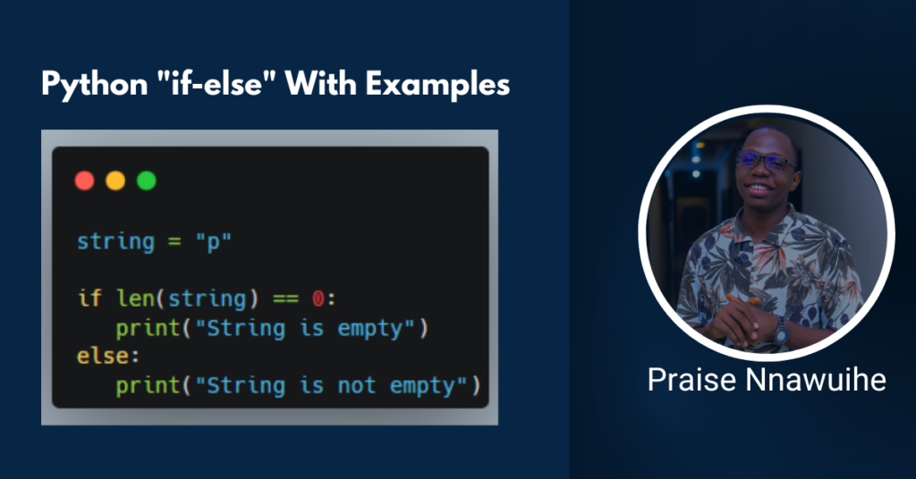 if else in python by Praise